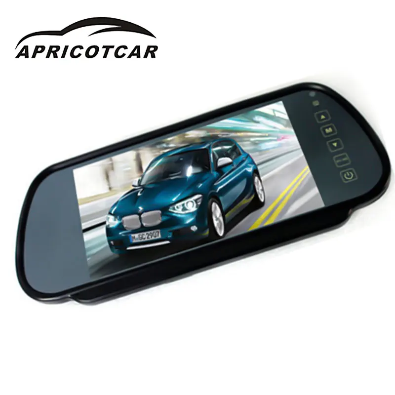 

7" Digital HD Rear View Mirror AV Vehicle Display 12-24V Truck Car Monitor Reversing Priority Input Tachograph Video Players