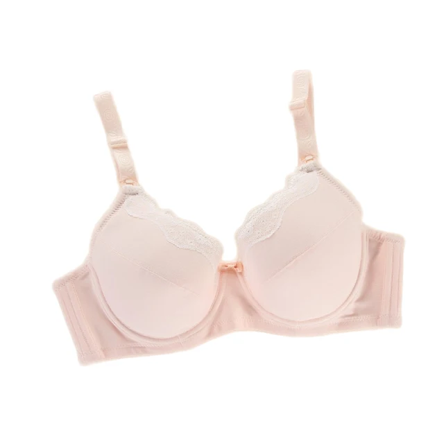 Pink Blue Lace Underwired Maternity Bras Cotton Breast Feeding