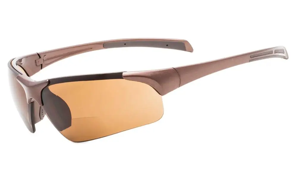 TH6186 бифокальный Eyekepper TR90 небьющиеся спортивные Полуободковые бифокальные Солнцезащитные очки+ 1,0/+ 1,5/+ 2,0/+ 2,5/+ 3,0/ - Цвет оправы: Pearly Brown