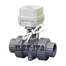 DN15 1/" Тип DC24V двухстороннее ПВХ моторизованный шаровой клапан, нормально закрытый электрический клапан с инструкцией