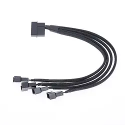 Новый стиль кабель вентилятора кабель питания сплиттера 12 V 27 см 4pin IDE Molex до 4-Порты и разъёмы 3Pin/4Pin охлаждения Cooler разветвитель вентилятора