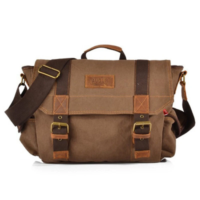 

2018 Canvas Multi-function Crossbody Bag Men Military Army Vintage Messenger Bags Postman Large Shoulder Bag Office Laptop Bag