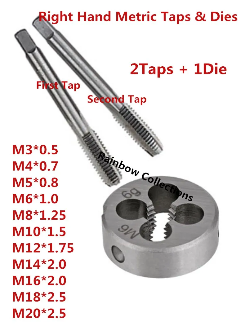 3pcs/lot M3/M4/M5/M6/M8/M10/M12/M14/M16/M18/M20 Matching combination