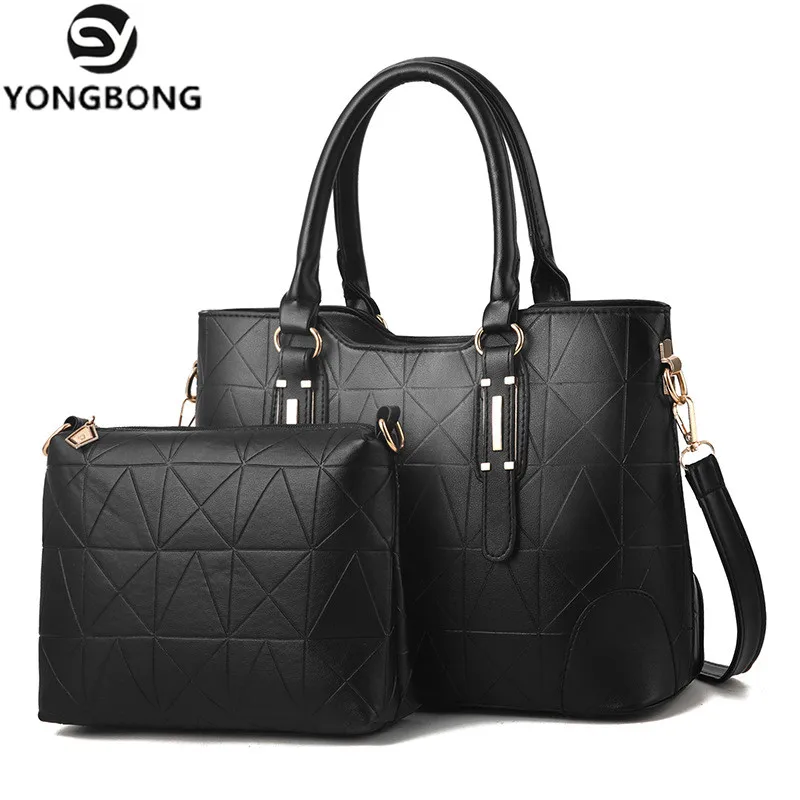 YONGBONG 2 комплекта Женская композитная сумка женский портфель на плечо курьерские