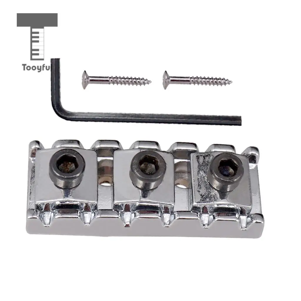 Tooyful Electric Guitar String Locking Nut with Allen Wrench Screws for Tremolo Bridge 43mm