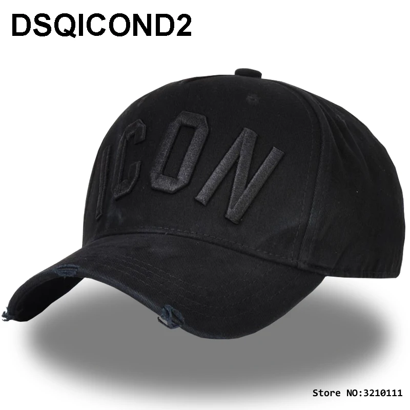 DSQICOND2 бренд DSQ значок Casquette папа хип хоп Кепка-Бейсболка Шапки Твердые шапочки с узором письма Snapback кепки для мужчин S