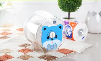 

1PC Cute Bear Plastic toilet paper holder bathroom roll paper holder yellow green blue color Creative Roll tissue box ENP 002
