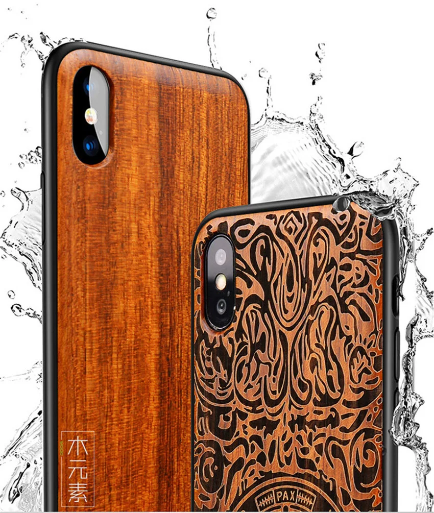 2019 New For iPhone XR Case Slim Wood Back Cover TPU Bumper Case On For iPhone XR Phone Cases 6.1 inch (2)