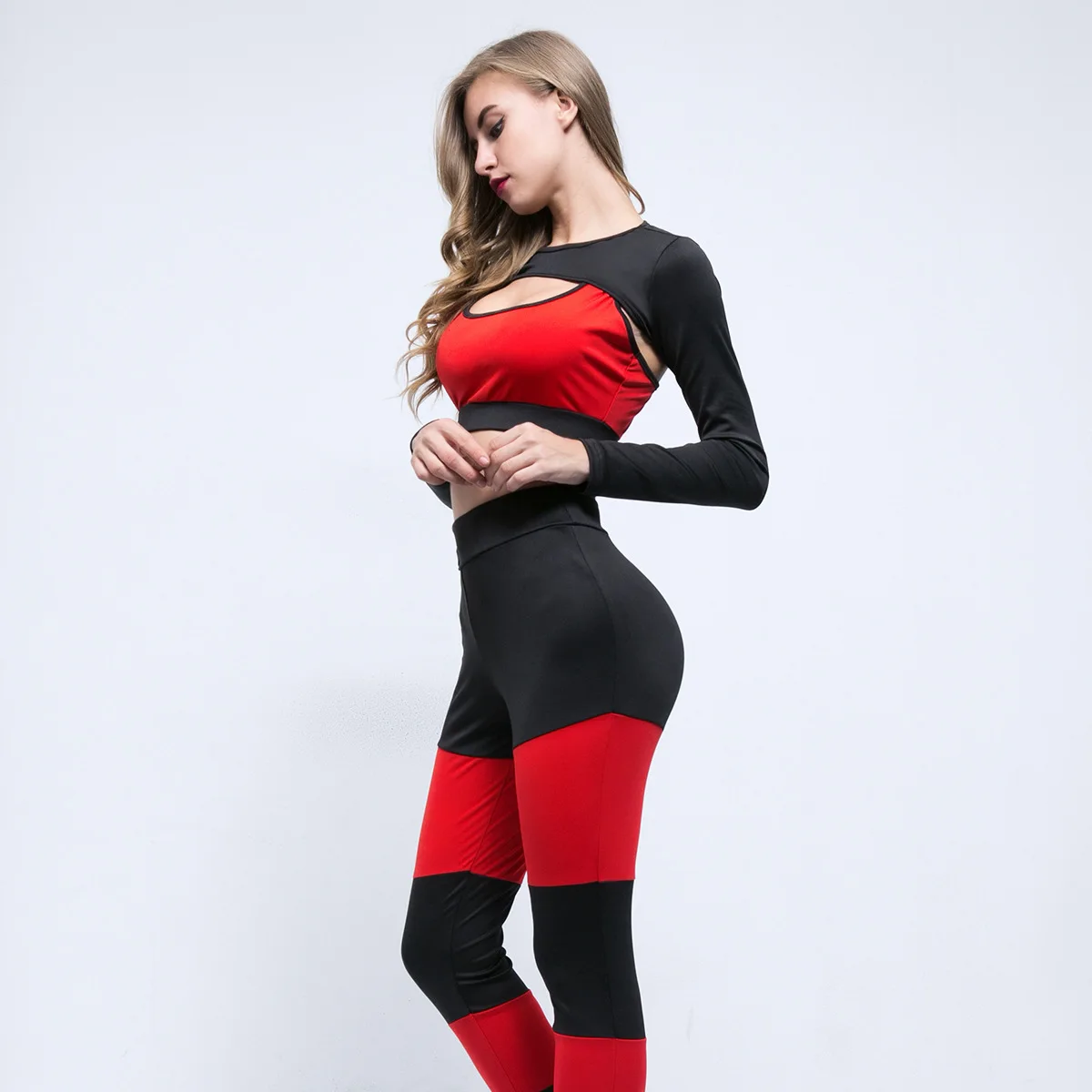 ZerCooCer Casual 3 Piece Set Suit Solid Costumes Tracksuit for Women Sexy Female Sweat Suits Women Patchwork Pants Set ZerCooCer Casual 3 Piece Set Suit Solid Costumes Tracksuit for Women Sexy Female Sweat Suits Women Patchwork Pants Set