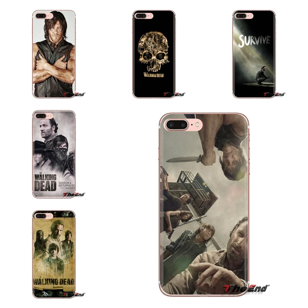 Soft Transparent Shell Covers For Xiaomi Mi4 Mi5 Mi5S Mi6 Mi A1 A2 5X 6X 8 9 Lite SE Pro Max Mix 2 3 2S The Walking Dead game |