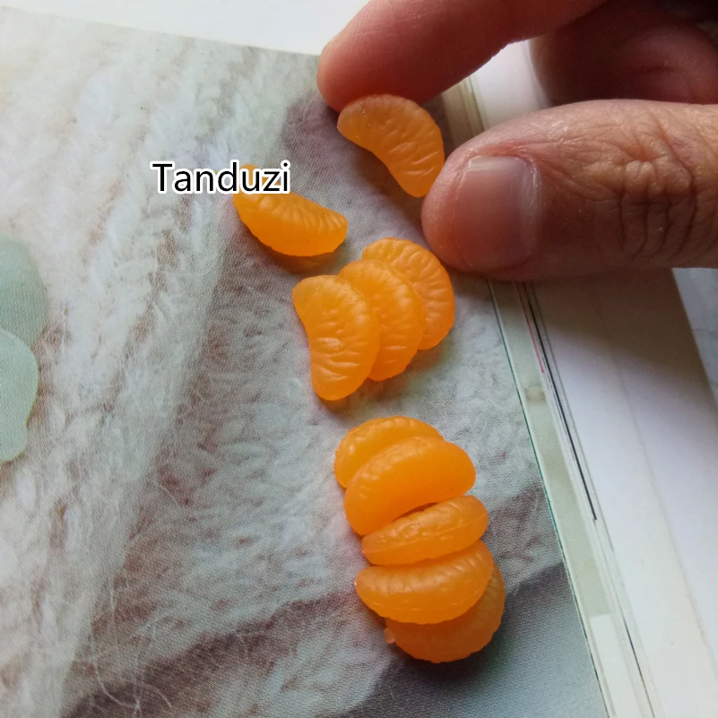 

Tanduzi 20PCS Kawaii Mini Artificial Fruit Simulation Fake Food DIY Crafts Plastic Fruit Artificial Oranges Dollhouse Decoration