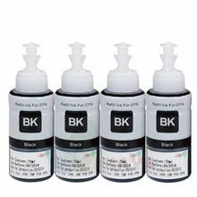 1 комплект 4 черная краска на основе не OEM пополнения чернил комплект для принтеров Epson L355 L350 L362 L366 L550 L555 L566 l800