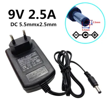 

9V2.5A Universal power adapter EU/UK/US/AU AC Adater Converter DC 9V 2.5A 2500mA Wall adapters 5.5mm*2.5mm Cable Power Supply