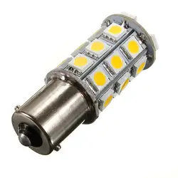 1156 BA15S P21W 27 SMD 5050 светодиодный белый теплый белый автомобиль источник света для автомобиля обратный Тормозная лампа светильник DC12V