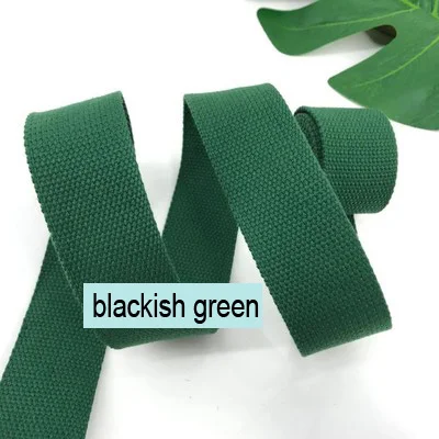 50 мм(") холщовая тесьма 5 метров длина Тяжелая холщовая тесьма ремень Belting сумка лента для DIY сумка для багажа красочные - Цвет: blackish green