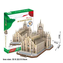 3D Бумага головоломки Наборы Миланский собор Всемирно известный Строительство модели Building Наборы детей DIY игрушки подарки на день рождения