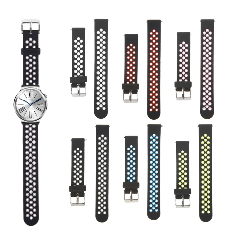 

Silicone Wrist Band Clasp Strap Replacement For 16mm Width Smart Watch Bracelet gai