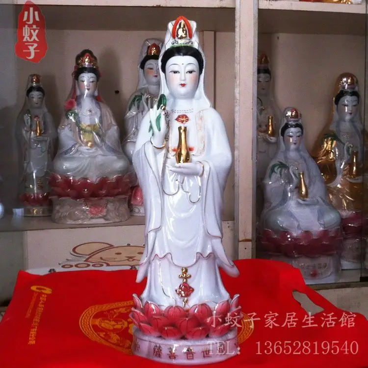 

crafts home decoration accessories decor Ceramic crafts small ornaments Avalokiteshvara praying Buddha Guanyin Songzi living roo