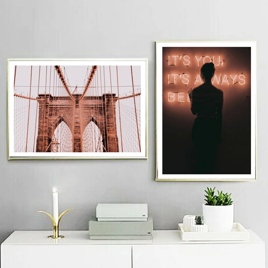 Настенные художественные картины на холсте, Нью-Йорк, Лондонский мост, Цветочная девушка, скандинавские плакаты и принты, настенные картины для декора гостиной