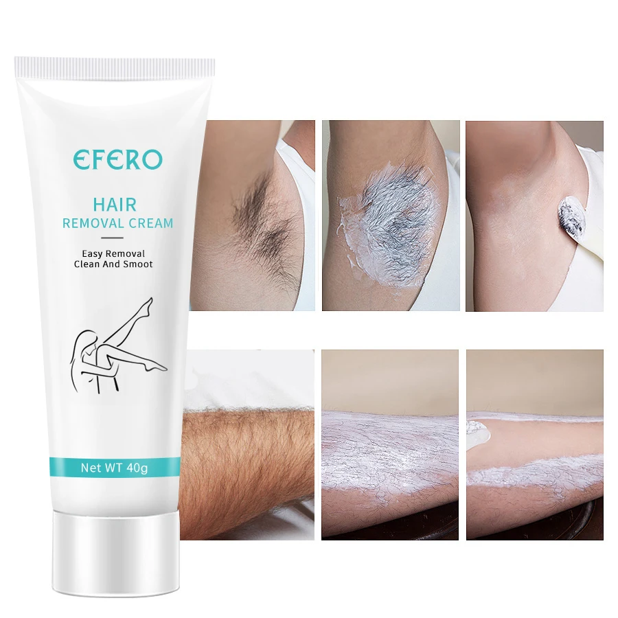 EFERO Painless Hair Removal Cream Face Hair Removal Cream For Women Men Shaving & Hair Removal Depilatory Underarm Cream 40G