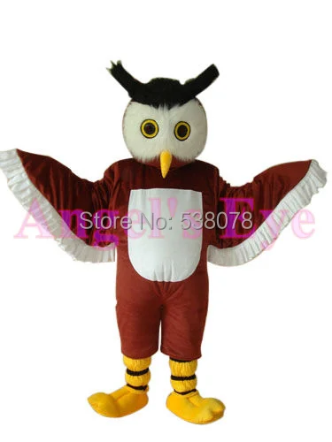 Braun Eule Maskottchen Kostüm Erwachsene Größe Nacht Eule Cartoon