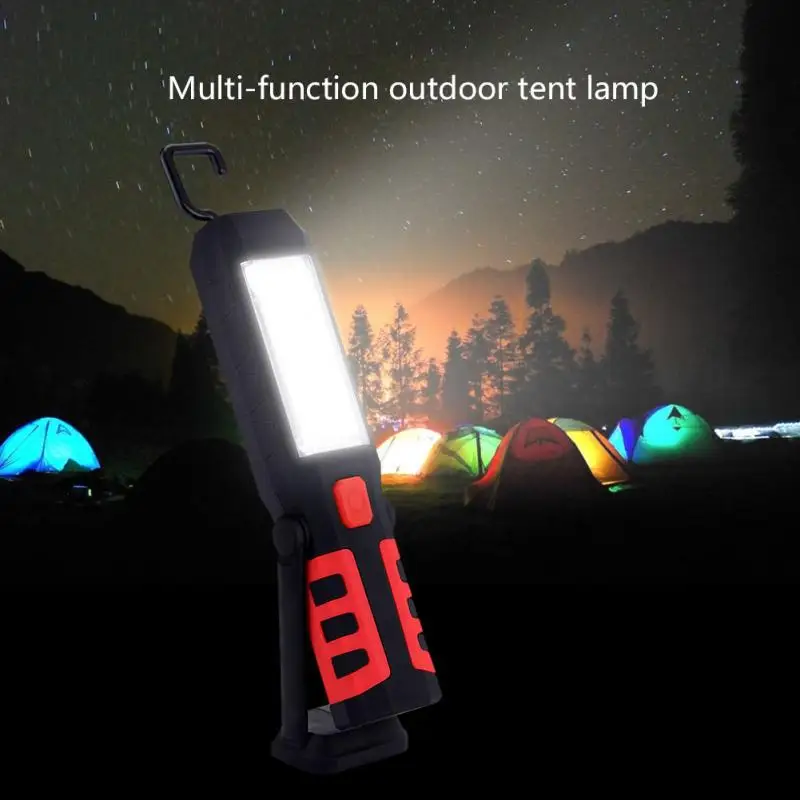 

USB Rechargeable COB LED Camping Flashlight Car Work Light Emergency Flashlight Magnetic Base+Adjustable Hook linterna led Troch