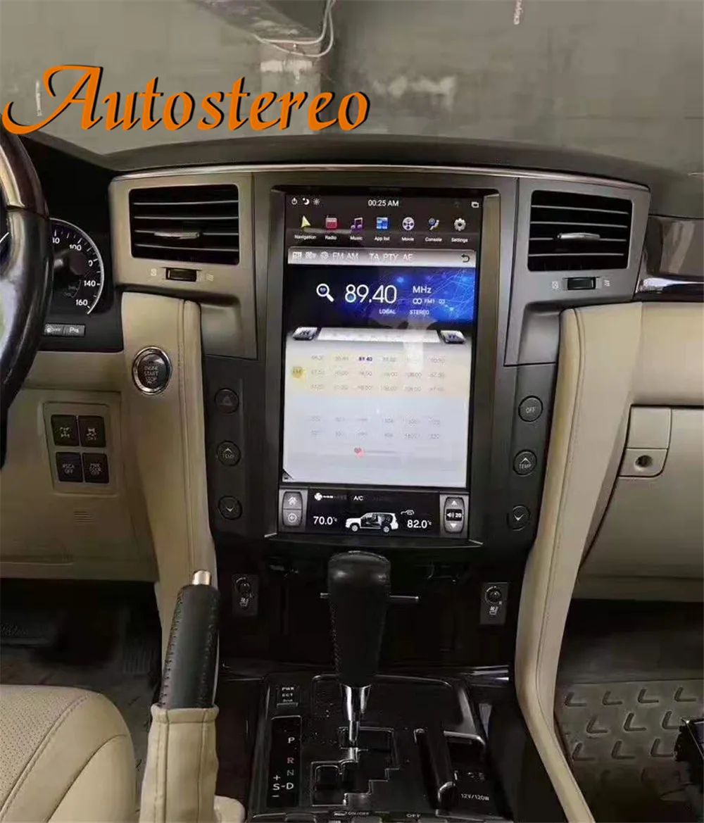 Sale Tesla style Android 9.0 Car GPS Navigation Auto No DVD Player For Lexus LX570 radio tape recorder head unit multimedia player 4