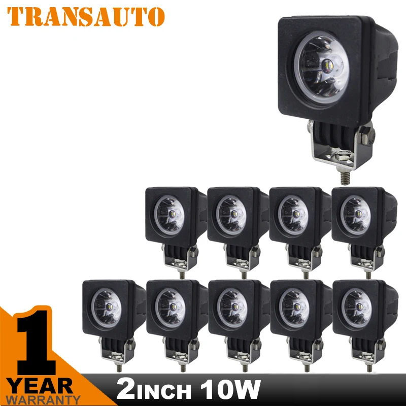 

10 PCS 2 Inch 10w Led Daytime Running Light Led Work Light for Automobile 12V 24V DRL Fog Lamp 4x4 Motorcycle , ATV, UTV, SUV