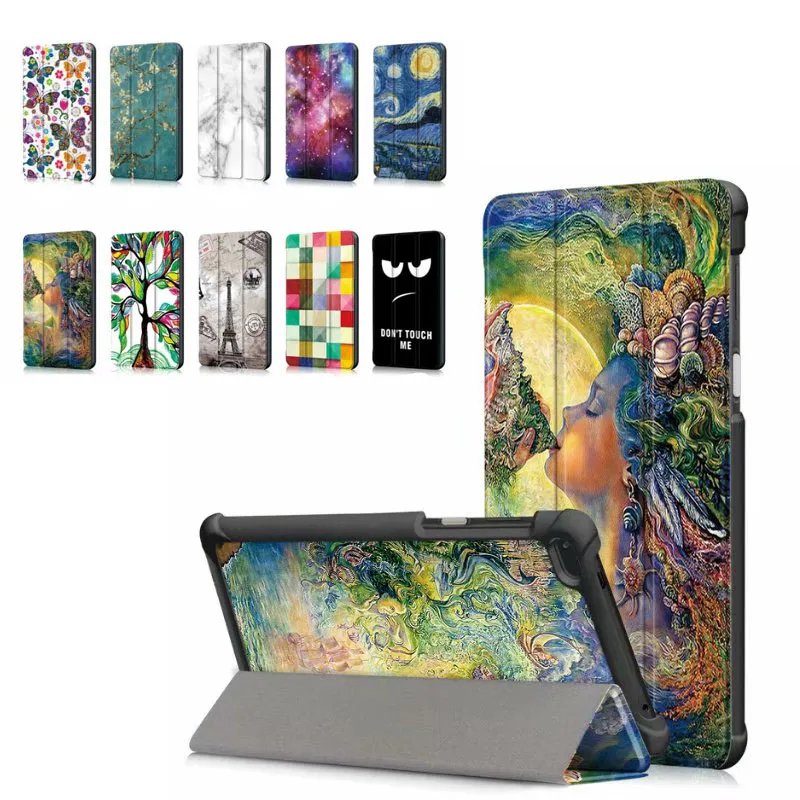 

Folio magnetic cover case for Lenovo Tab4 Tab 4 7 inch TB-7504 TB-7504F TB-Lenovo Tab 7 TB-7504X(2017) slim printed case