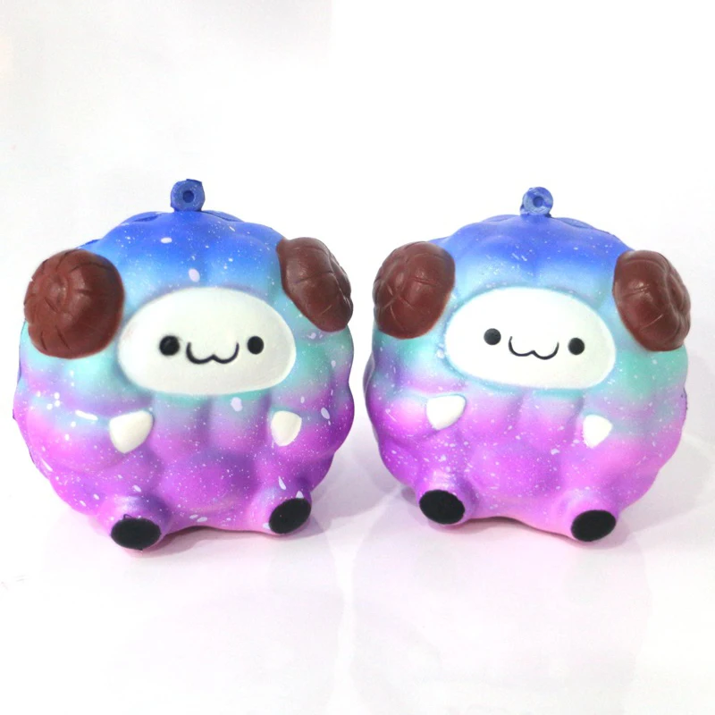 New Kawaii jumbo Cute Rainbow Squishy simulation Sheep Cream Scented soft Slow Rising Squeeze Toy Stress Reliever kids gifts | Игрушки и