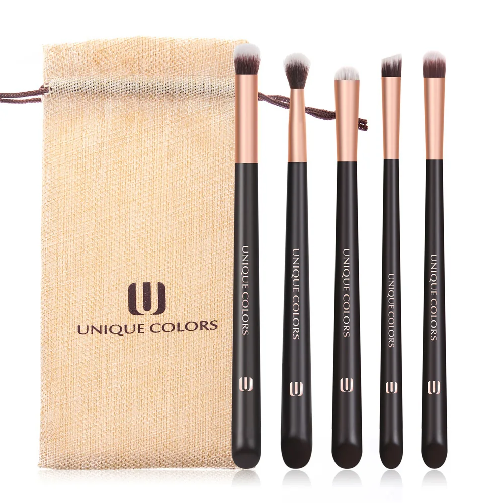 

UNIQUE COLORS Make-up Brushes Set 5 pieces Eyeshadow Highlighter Eyebrow Concealer Brush Natural Bella Fiber Make Up Brush Tools