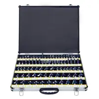 לעיבוד עץ נתב גַיֶצֶת סגסוגת גבוהה כיתה Shank 6.35mm 80Pcs / סט Bit Set 1/4" כלי חיתוך חריטה לעיבוד עץ Shank (1)