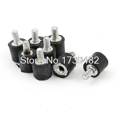 M4 Male Female Rubber Shock Absorber Vibration Isolator Mount 10mm x 10mm 8pcs