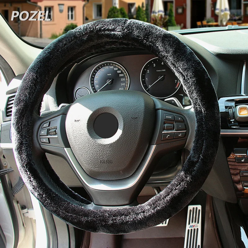 

Winter Car Steering Wheel Cover for Suzuki Swift Grand Vitara Sx4 Jimny Jeep Wrangler Renegade Grand Volvo XC60 XC90