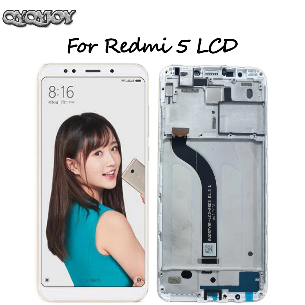 ЖК-дисплей для Xiaomi Redmi 5 дигитайзер сенсорный экран в сборе рамка сменный запасные