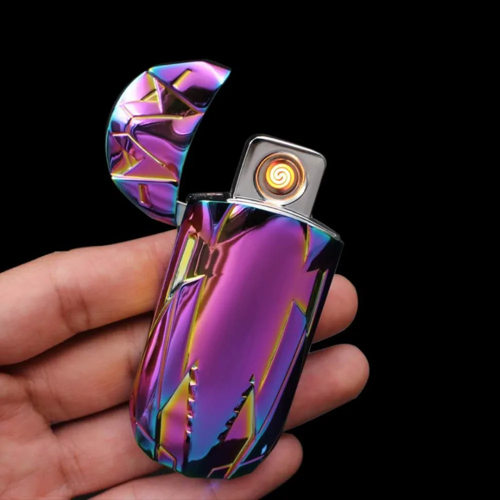 USB lighter new car metal windproof lighter USB environmental charging