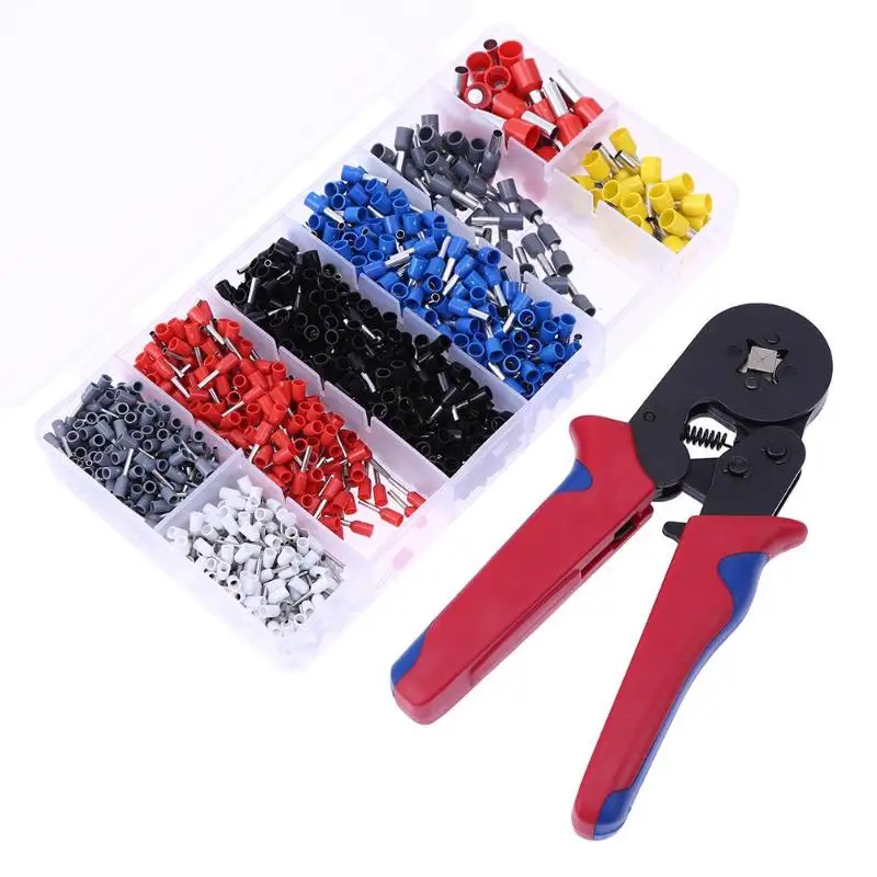

HSC8 6-4A Self-adjusting Crimping Pliers AWG23-7 for Cable End Sleeves Ferrules Crimping Tool Wire Stripper Mini-Type Red Tools
