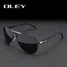 OLEY, фирменный дизайн, мужские солнцезащитные очки, пилот, поляризационные очки для мужчин/женщин, UV400, зеркальные, мужские, Oculos de sol, настраиваемый логотип