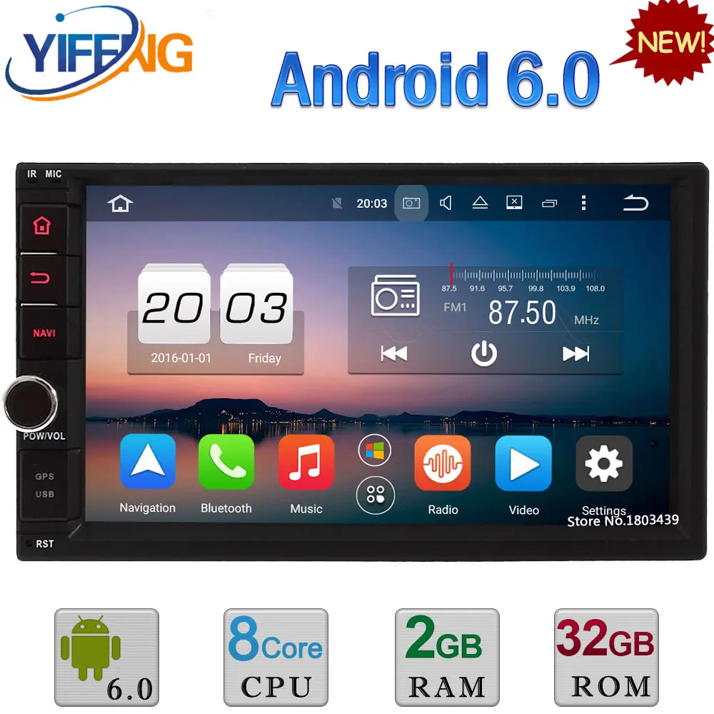 Octa Core 2GB RAM Android 6 0 4G 32GB ROM Universal font b Car b font
