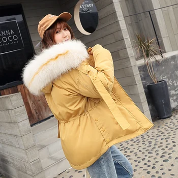 

new 2020 Women Winter Short Jacket Mujer Hooded Parkas Winter Coat Women Loose Parka Fur Collar down Cotton Padded Jackets