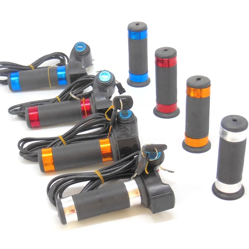 Clearance EVFITTING Throttle for electric bike with ignition lock of 12V-84V with voltage display e-scooter Twist Throttle G101 2