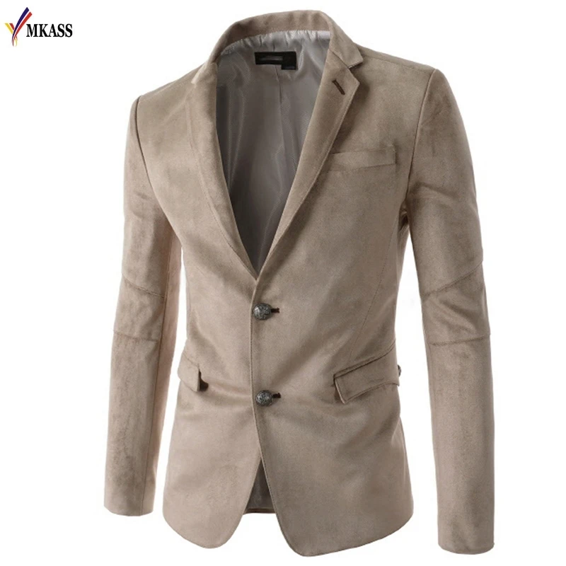 Hot New Brand Mens Autumn Casual Blazer Men Fashion Slim Fit Male Suits Jacket Casual Solid Color Masculine Costume Homme