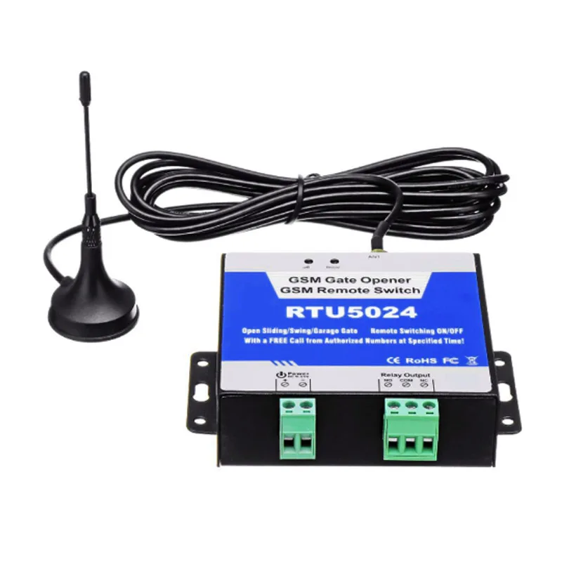GSM Door Gate Opener Relay Switch RTU5024 Remote Access Control with 3 Meters Antenna Wireless Door Opener By Free Call Support