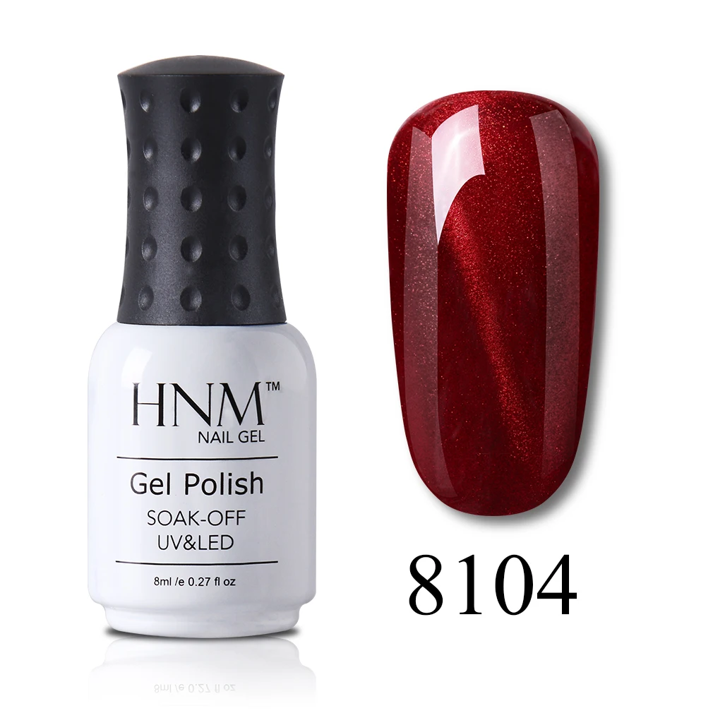 Гель лак HNM для ногтей 8 мл винно красный кошачий глаз УФ гель ногтей|gel nail polish|uv gel