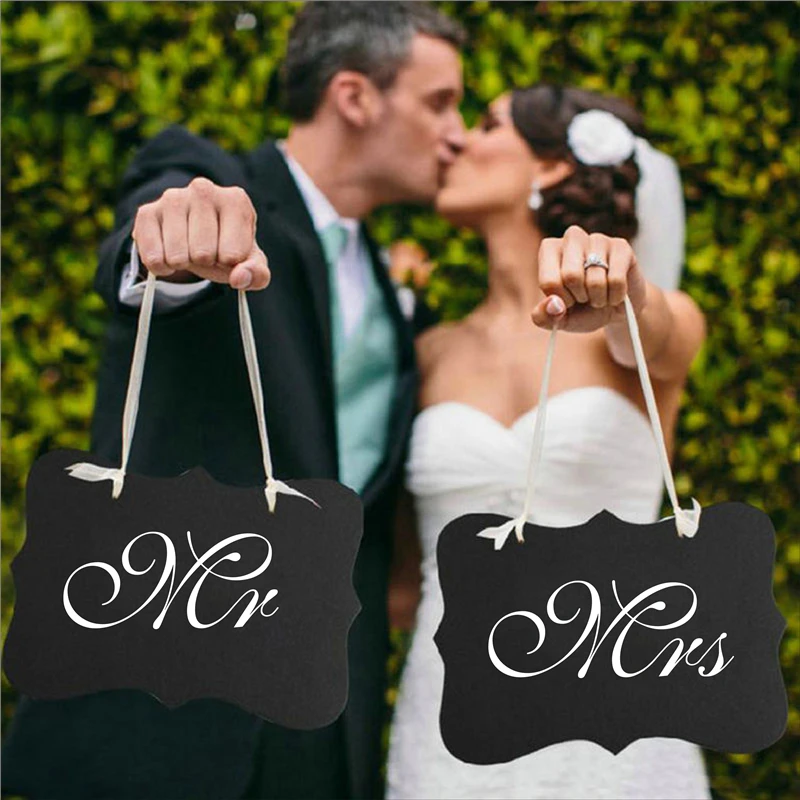 

Wedding Decor Decal Mr and Mrs Table Signs Stickers , Gifts And Cards Wedding Reception Dessert Reserved Sign Vinyl Stickers