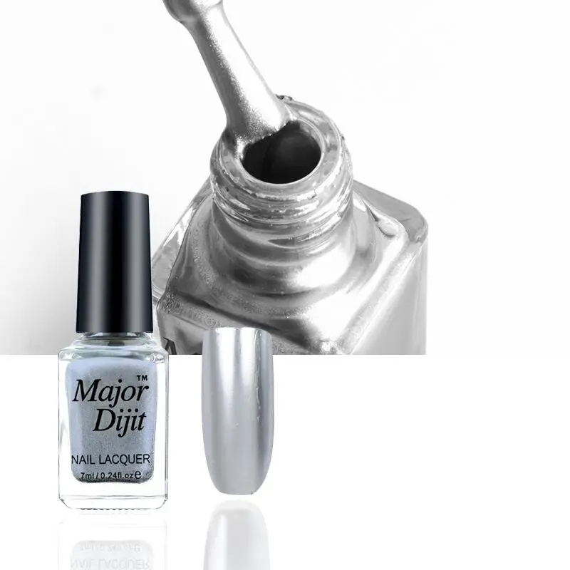 

7ml 1pcs Colorful Mirror Effect Metal Nail Polish Shinny Metallic Nail Lacquer long-lasting Quick dry Nail Art Polish 6 Colors