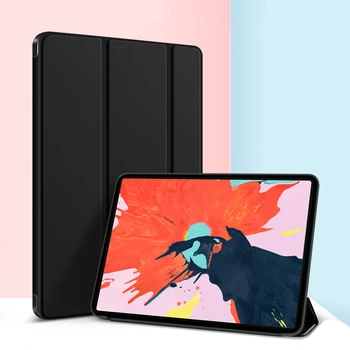 

Smart Magnetic Case For New iPad Pro 11 2018 Release soft case PU Leather Trifold Stand Cover For iPad Pro 11 case Auto Sleep