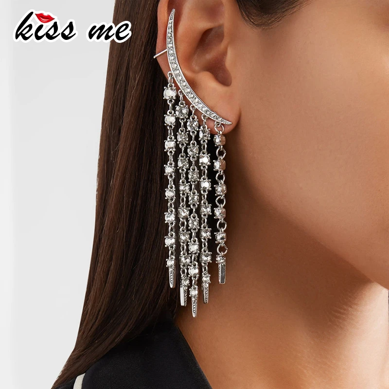Buy KISS ME Women Crystal Tassel Chandelier Earrings