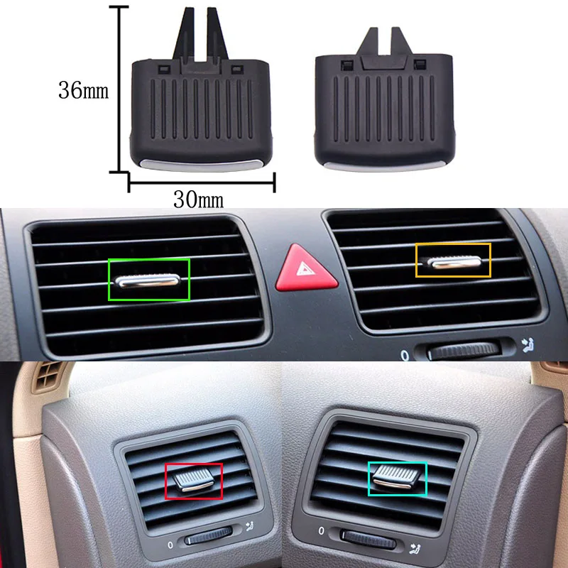 

Black ABS Front Air Conditioning A/C Air Vent Outlet Tab Clip Repair Kit for Volkswagen Sagitar