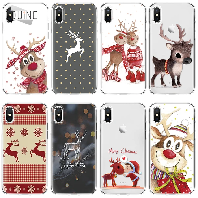 Christmas TPU for Samsung Galaxy A3 A5 J3 J5 J7 S6 S7 A6 A8 Edge S8 S9 Plus for iPhone XS Max XR 5 6 6S 7 8 Plus X Case Cover